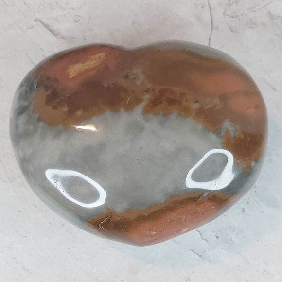 Puffy Polychrome Jasper Heart | Joy • Grounding • Creative Flow - Picture 3 of 4